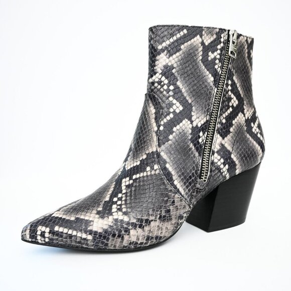 AllSaints Snake Skin Booties - Picture 2 of 9